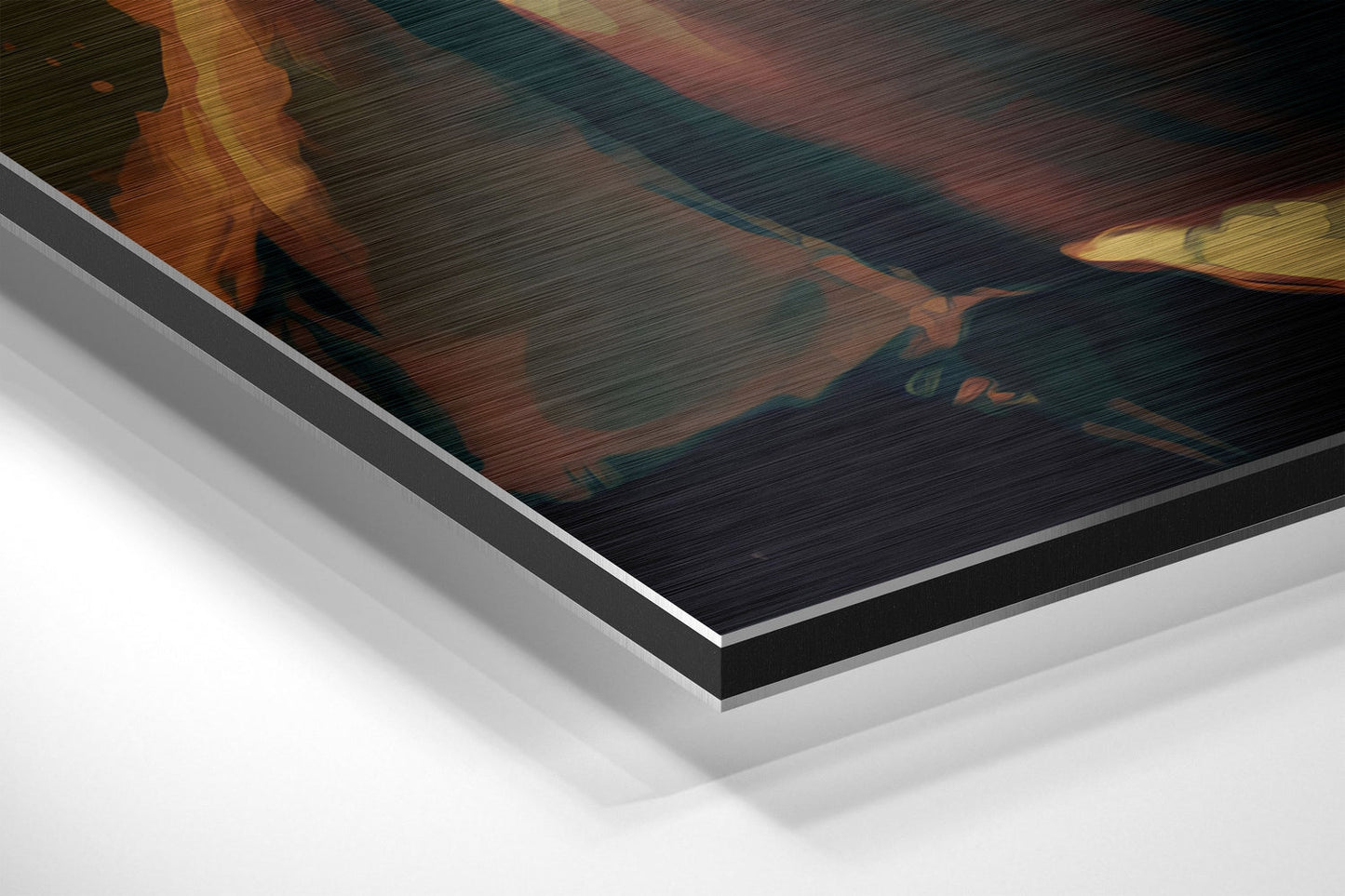 Amber Sunglasses Slick Hair Man Brushed Aluminum Dibond Wall Art