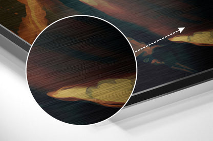 Amber Sunglasses Slick Hair Man Brushed Aluminum Dibond Wall Art