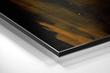 Molten Gold Drip Rebel Profile Brushed Aluminum Dibond Wall Art
