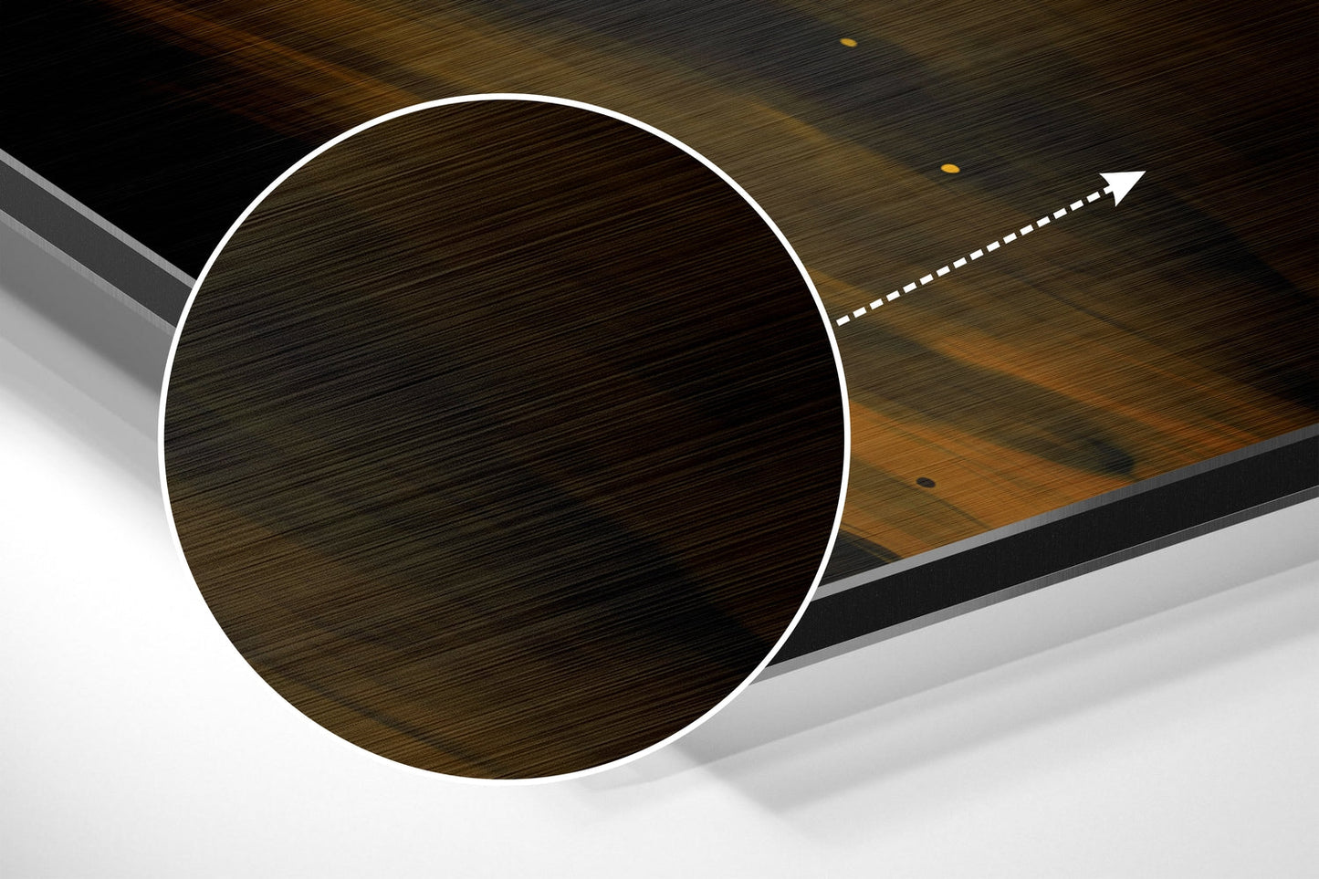 Molten Gold Drip Rebel Profile Brushed Aluminum Dibond Wall Art