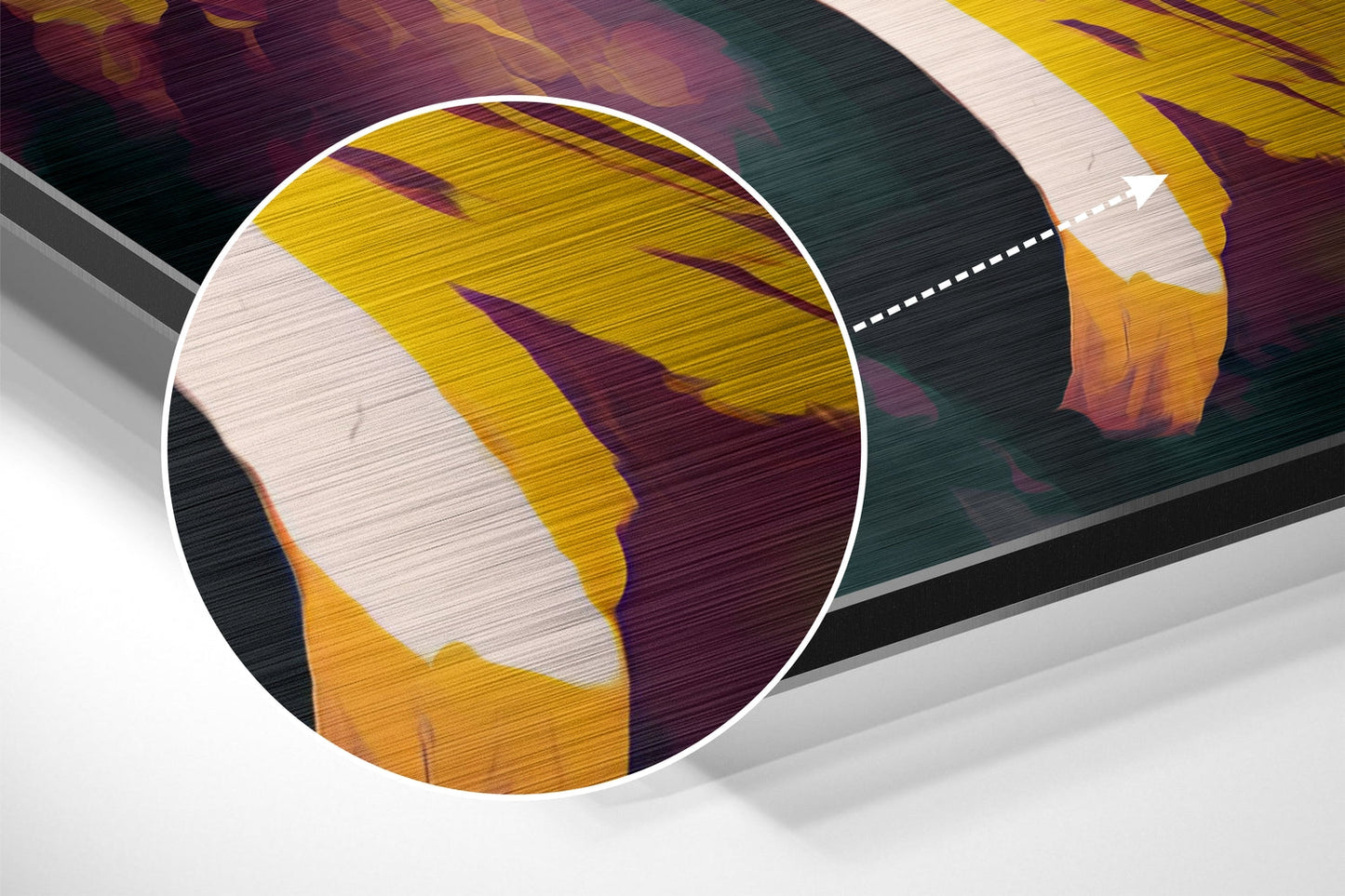 Yellow Jersey Basketball Player Brushed Aluminum Dibond Wall Art