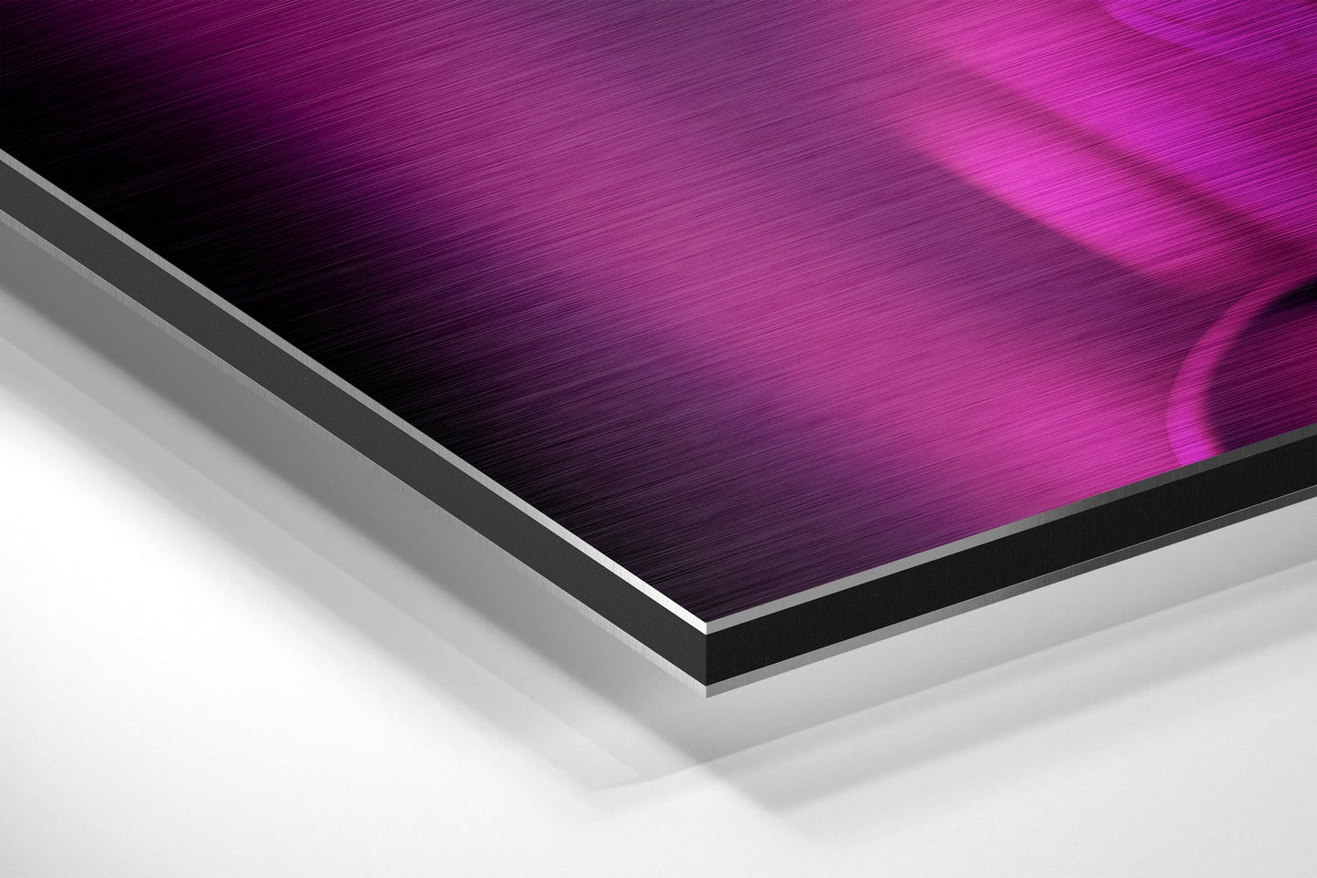 Pink Neon Monochrome Blonde Brushed Aluminum Dibond Wall Art