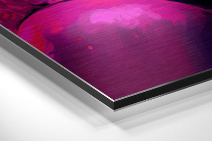 Magenta Painted Blonde Icon Brushed Aluminum Dibond Wall Art