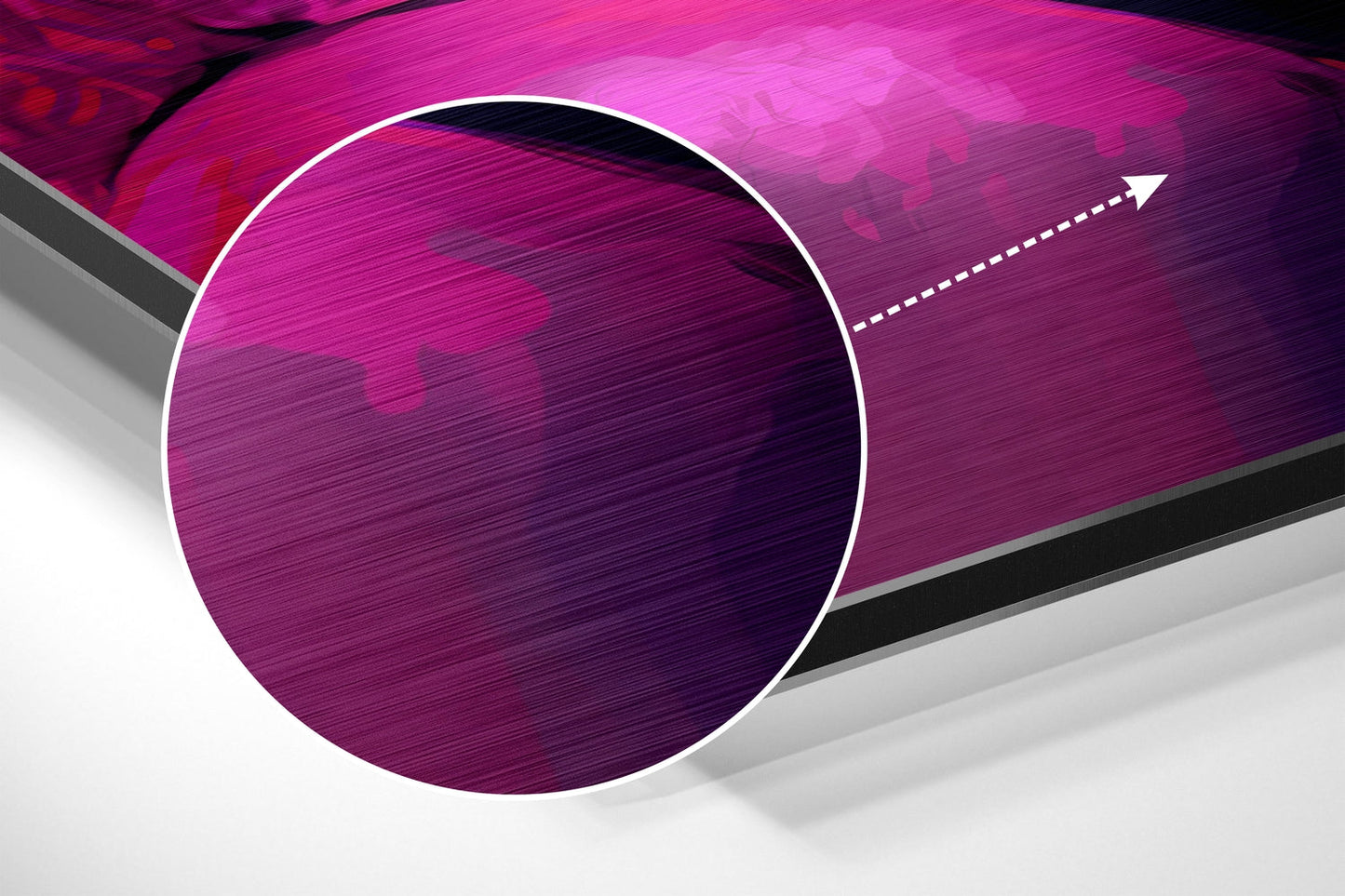 Magenta Painted Blonde Icon Brushed Aluminum Dibond Wall Art