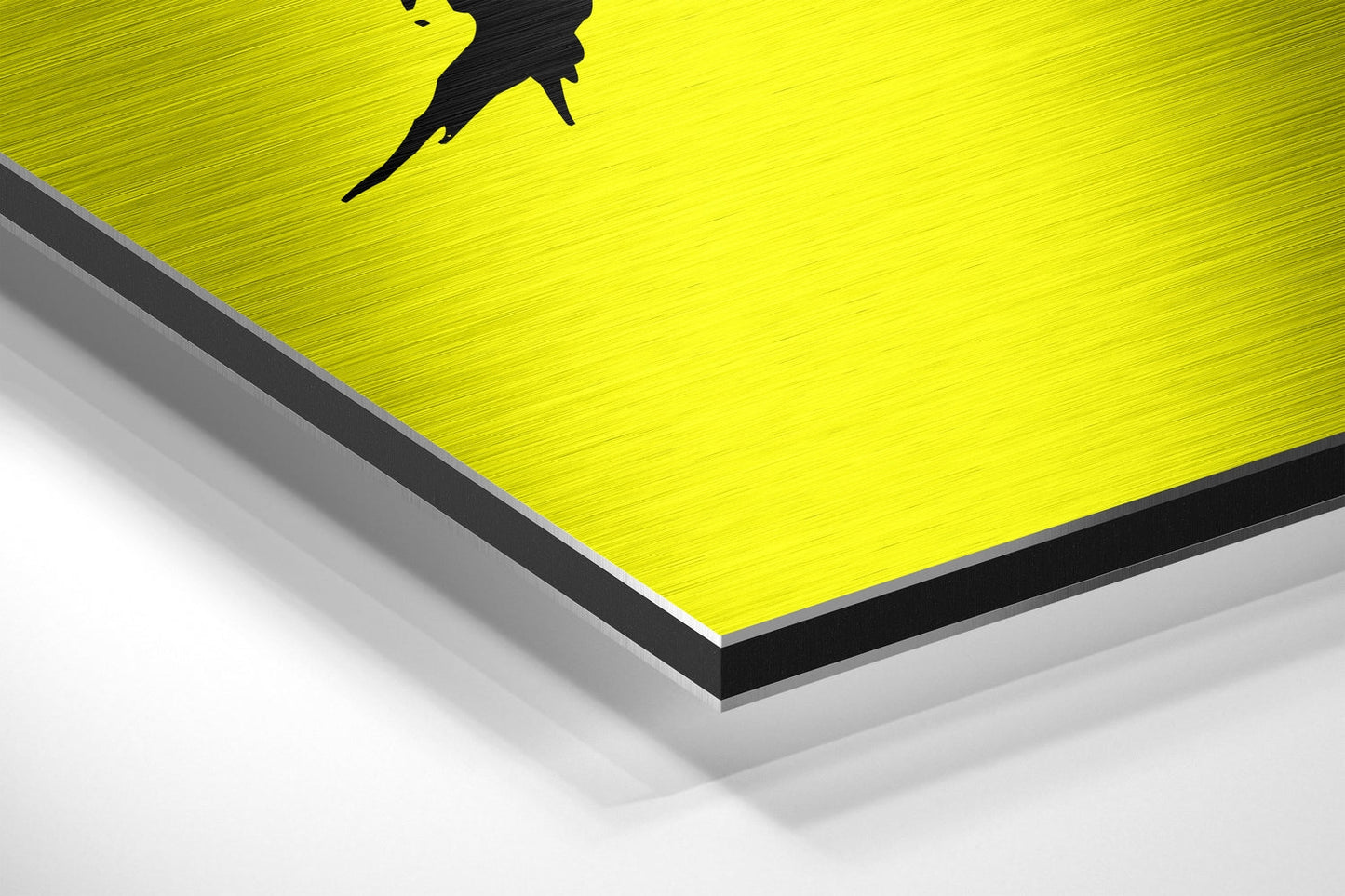 Yellow Brush Get Shit Done Brushed Aluminum Dibond Wall Art
