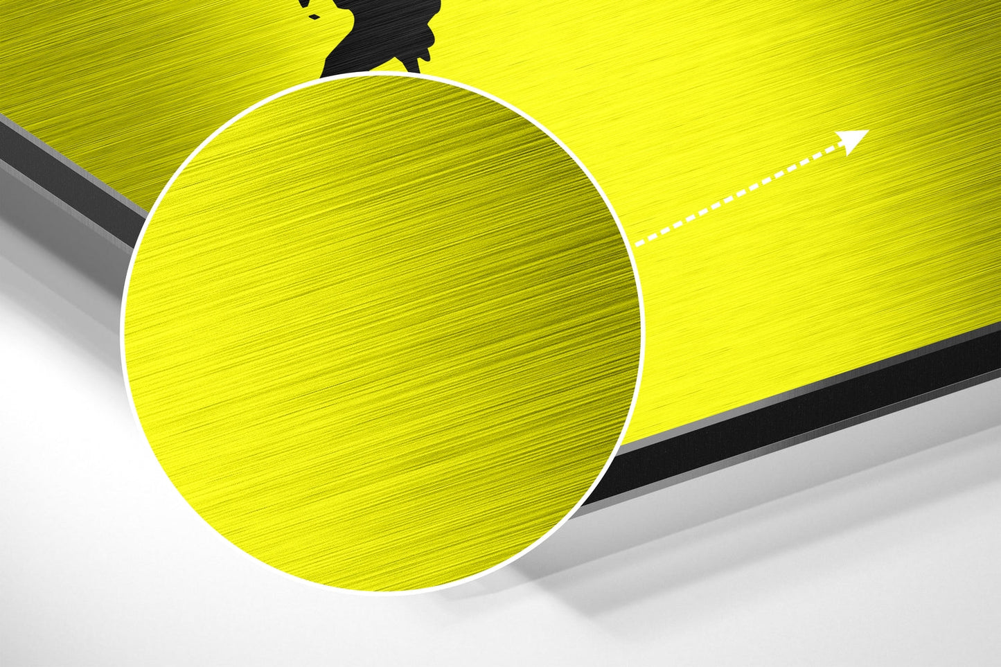 Yellow Brush Get Shit Done Brushed Aluminum Dibond Wall Art
