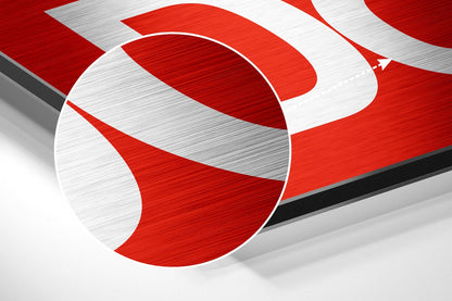 Red White Get Shit Done Brushed Aluminum Dibond Wall Art