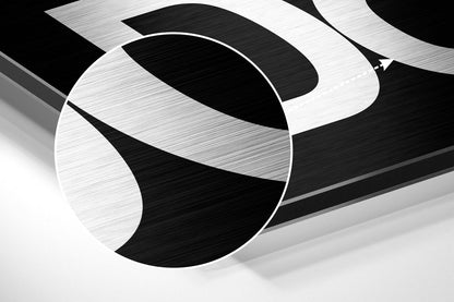 Black White Get Shit Done Brushed Aluminum Dibond Wall Art