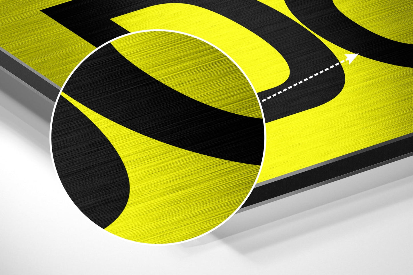 Yellow Bold Get Shit Done Brushed Aluminum Dibond Wall Art