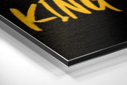 Mid-Air Slam Basketball Star Brushed Aluminum Dibond Wall Art