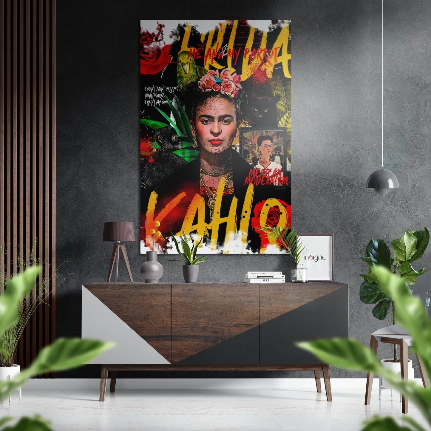Mexican Folk Art Portrait Brushed Aluminum Dibond Wall Art
