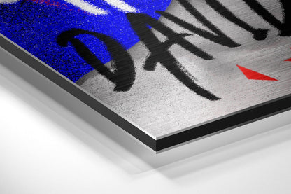 Lightning Bolt Rock Star Brushed Aluminum Dibond Wall Art