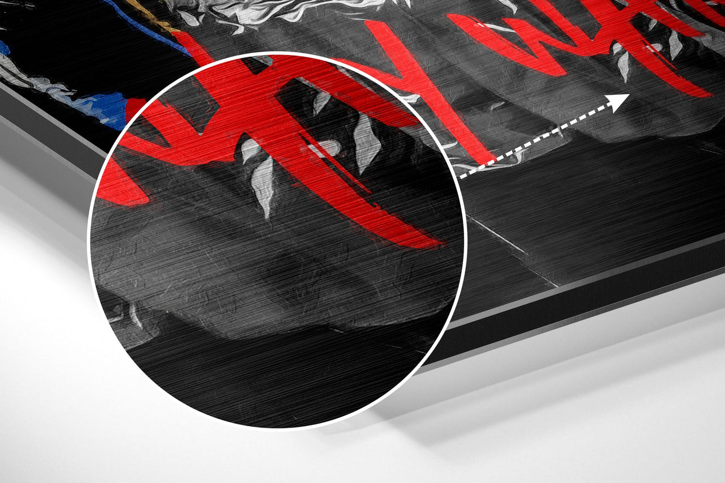 Boxing Duo Graffiti Brushed Aluminum Dibond Wall Art