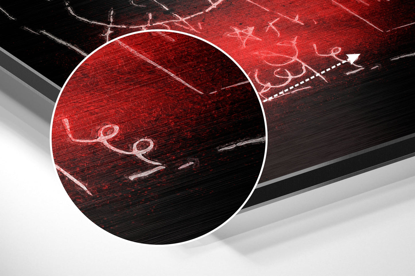 Black Chalk Crown Graffiti Brushed Aluminum Dibond Wall Art