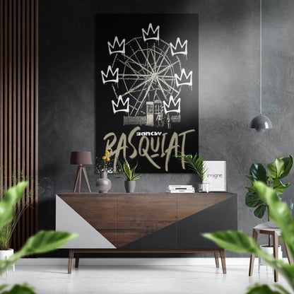 Ferris Wheel Crowns Brushed Aluminum Dibond Wall Art