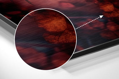 Autumn Leaves Magenta Eye Brushed Aluminum Dibond Wall Art