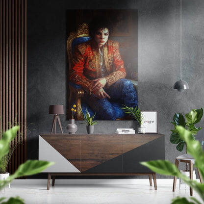 Crimson Gold Jacket Blue Throne Brushed Aluminum Dibond Wall Art