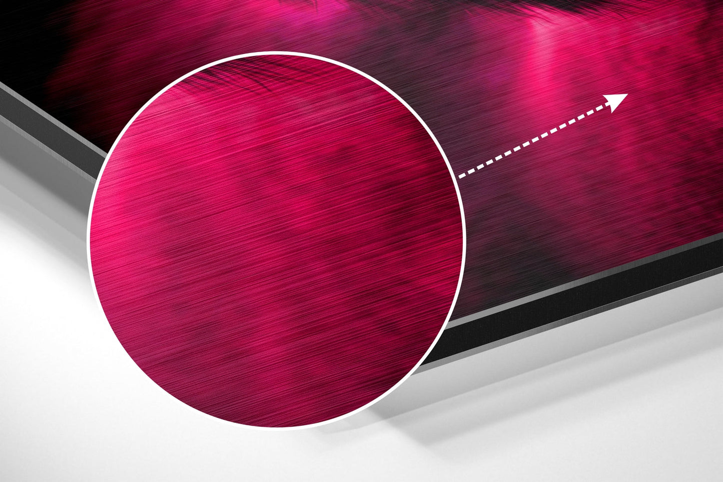Magenta Gorilla in Sunglasses Brushed Aluminum Dibond Wall Art