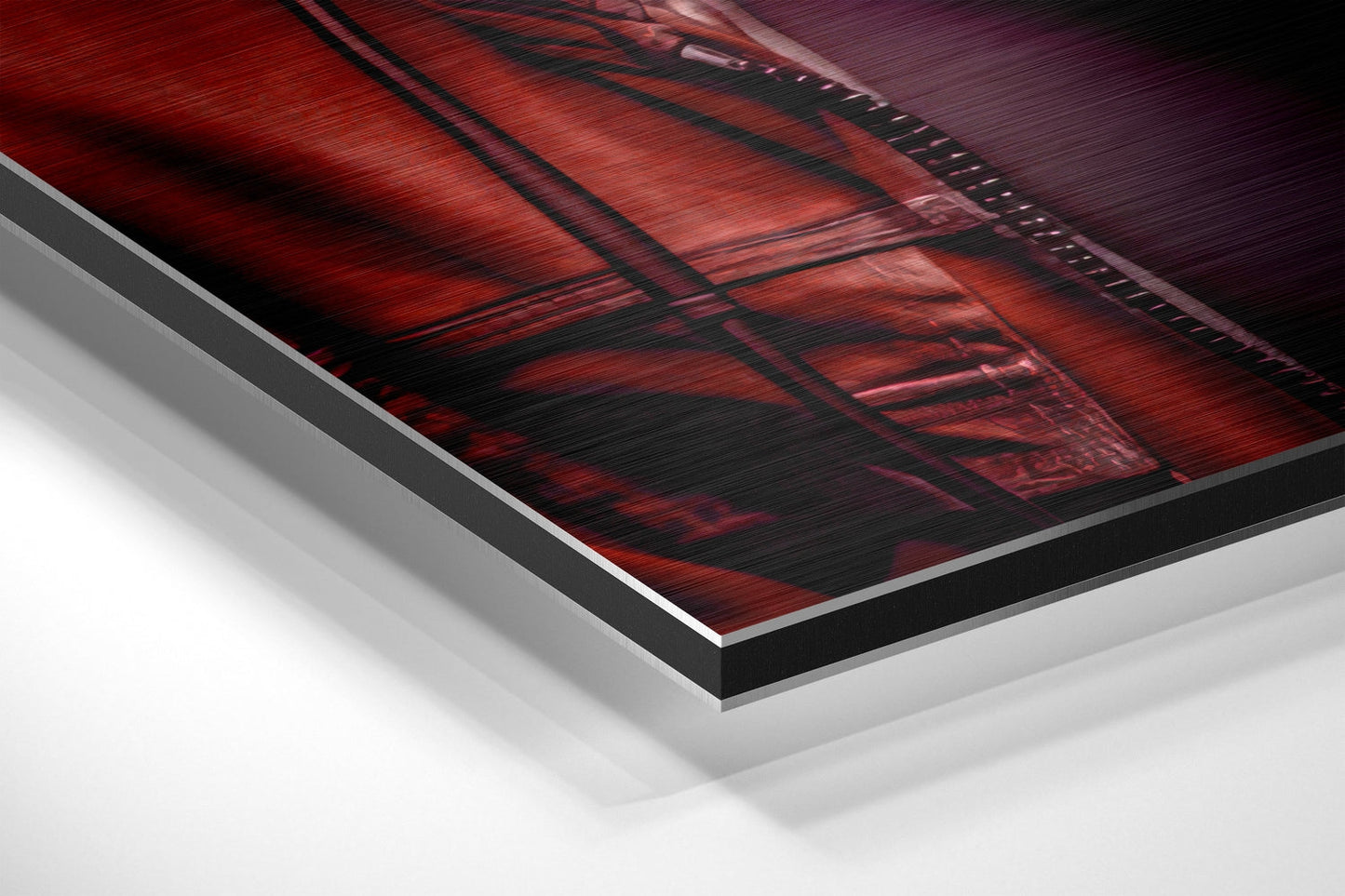 Crimson Hoodie DJ Gorilla Aluminum Brushed Aluminum Dibond Wall Art