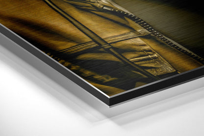 Mustard Hoodie DJ Gorilla Aluminum Brushed Aluminum Dibond Wall Art