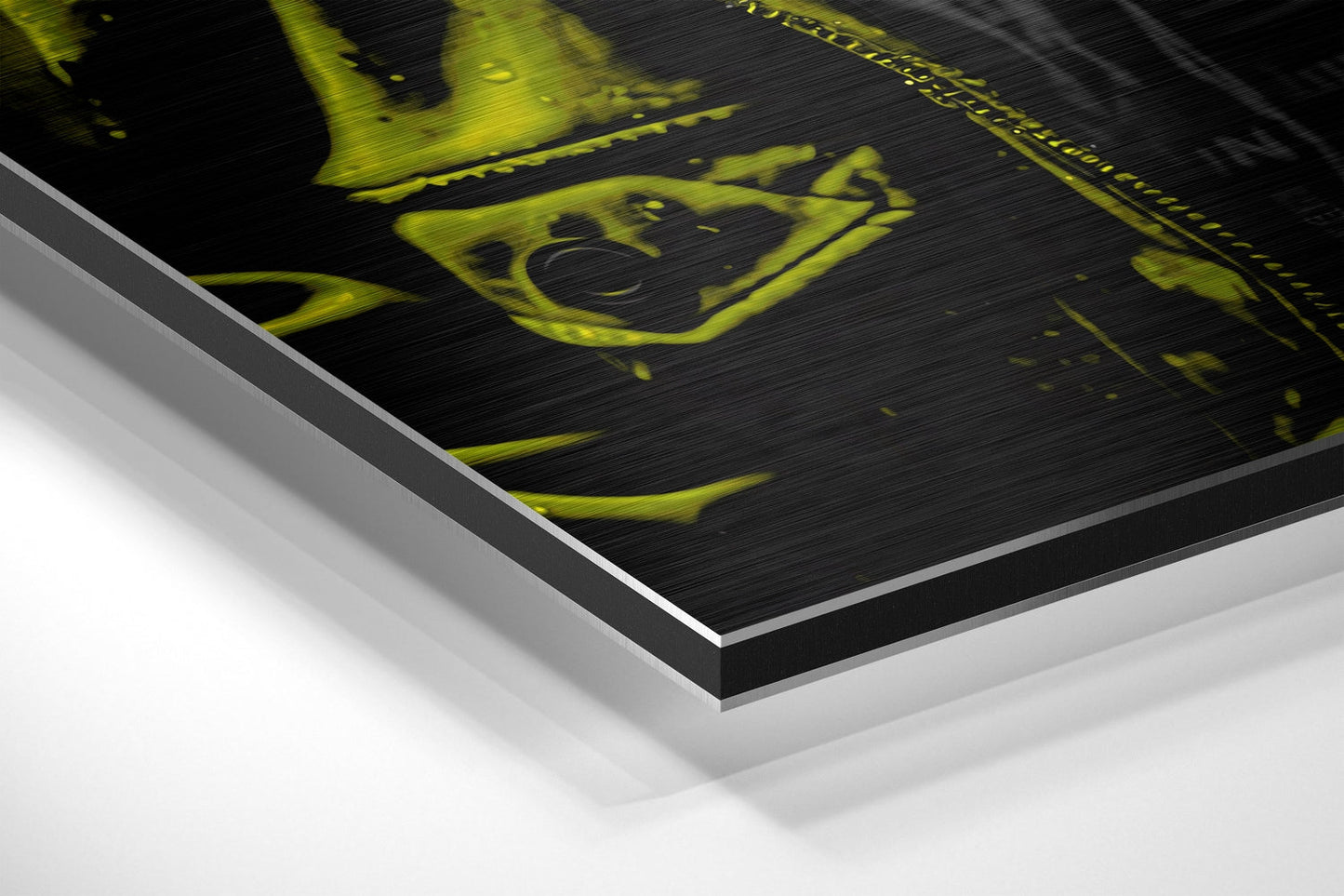 Yellow Hoodie DJ Gorilla Aluminum Brushed Aluminum Dibond Wall Art