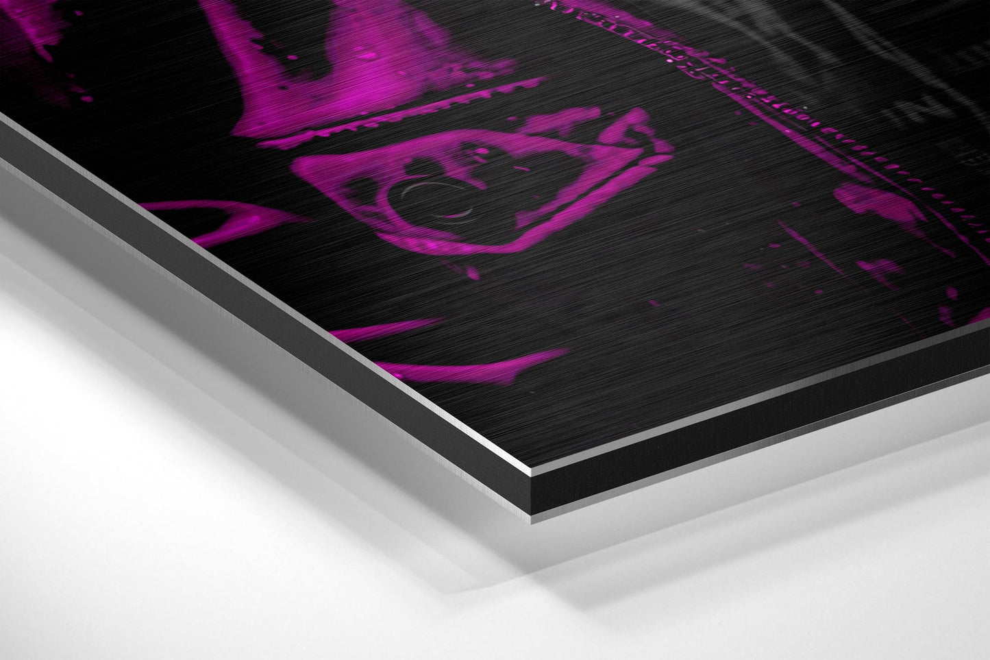 Magenta Hoodie DJ Ape Aluminum Brushed Aluminum Dibond Wall Art