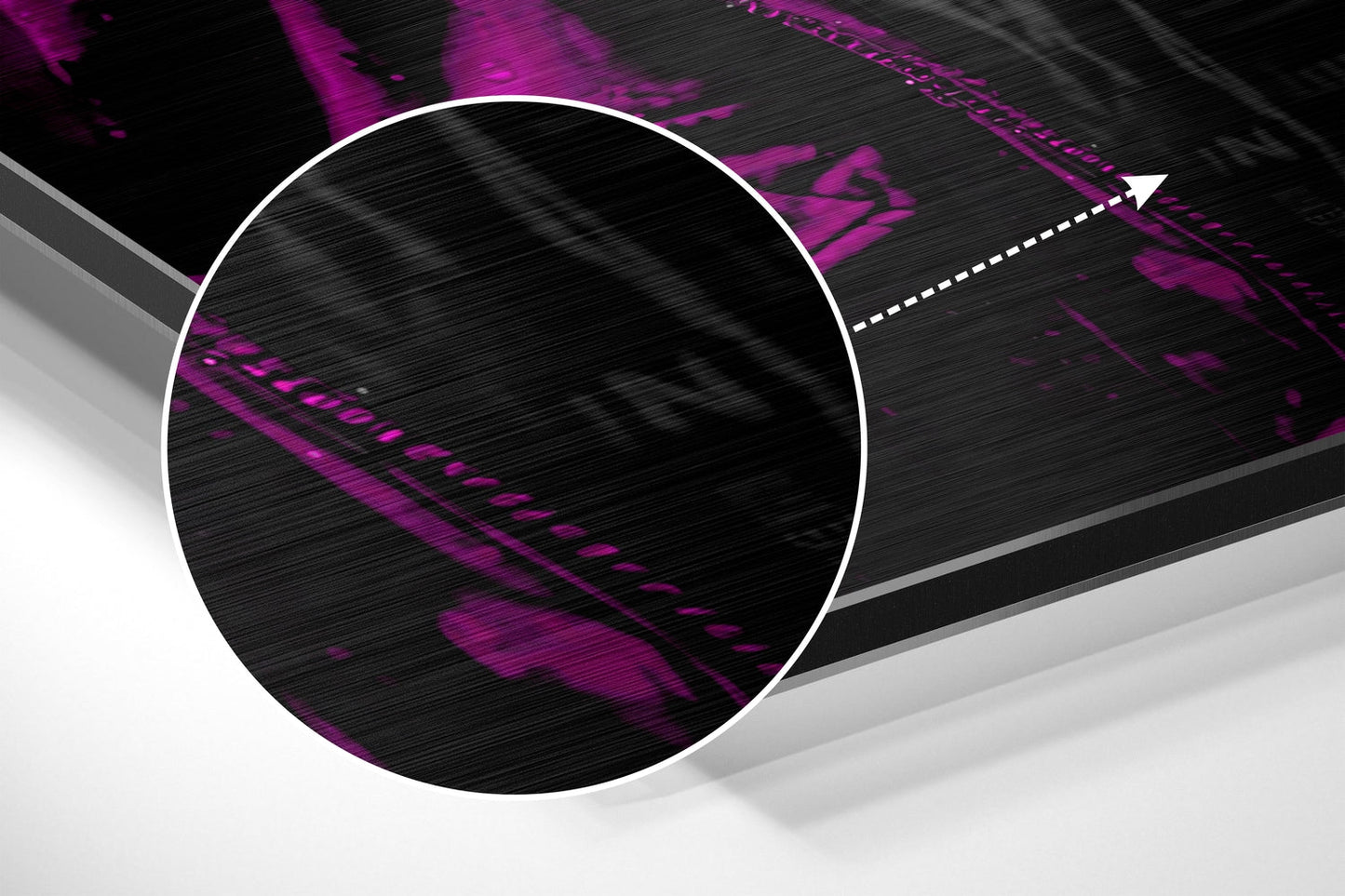 Magenta Hoodie DJ Ape Aluminum Brushed Aluminum Dibond Wall Art