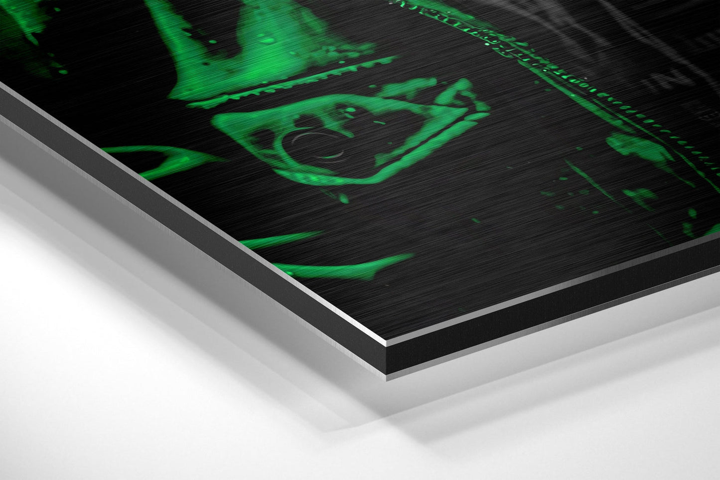 Neon Green Hoodie Ape Aluminum Brushed Aluminum Dibond Wall Art