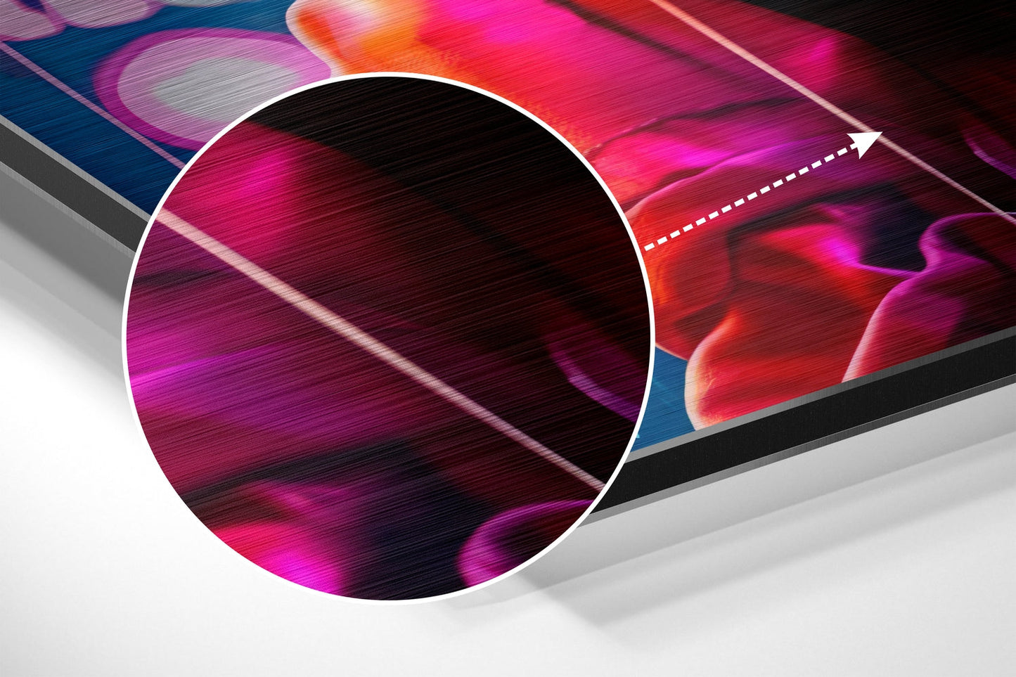 Neon Pop Diva Woman Brushed Aluminum Dibond Wall Art