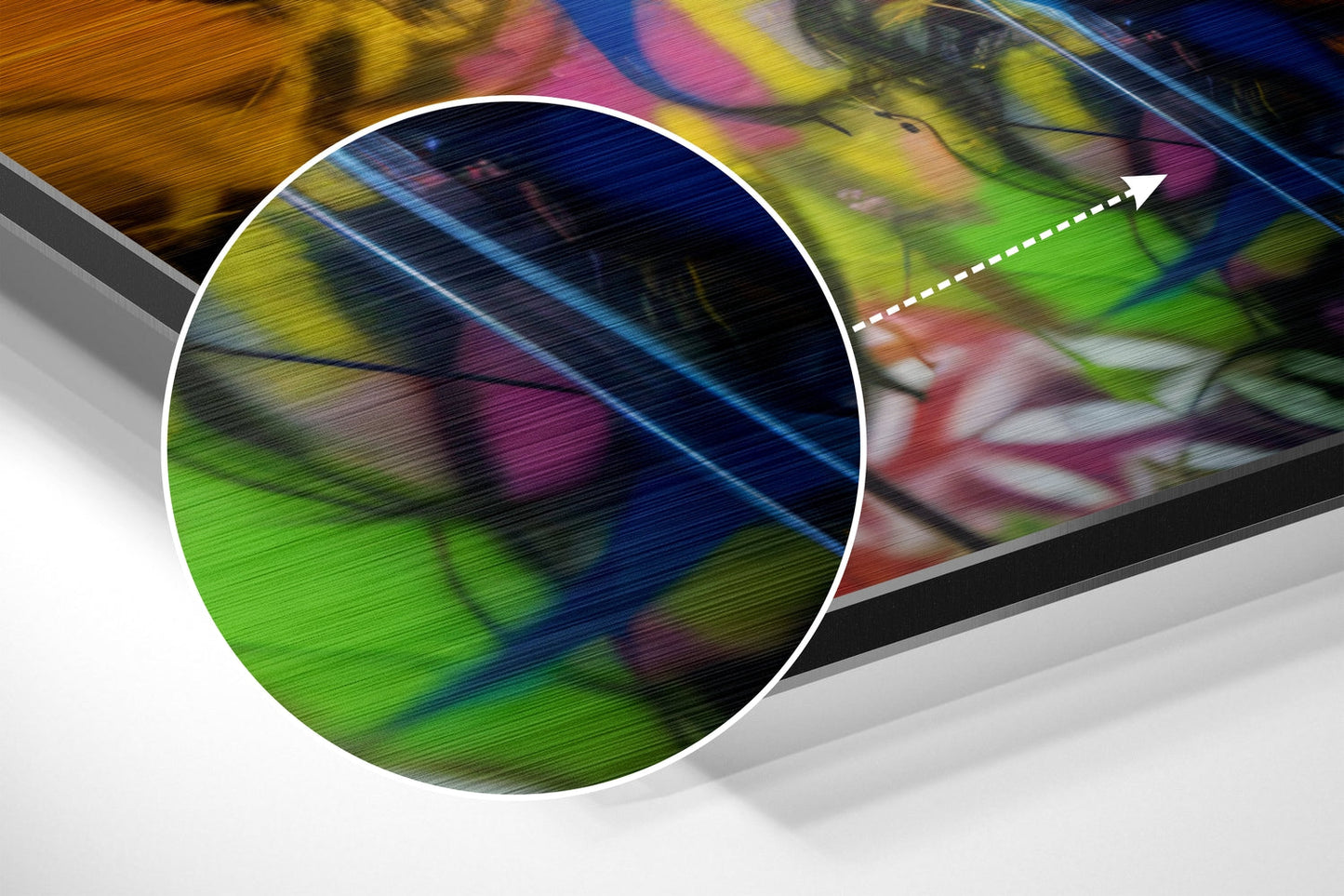 Bold Gaze Graffiti Woman Brushed Aluminum Dibond Wall Art