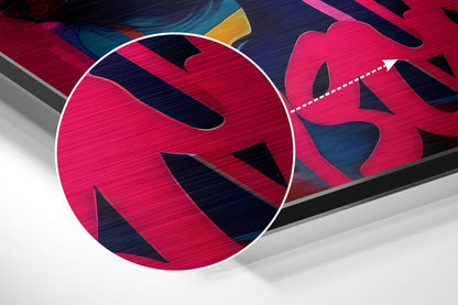 Pop Woman With Pink Swirl Lollipop Brushed Aluminum Dibond Wall Art