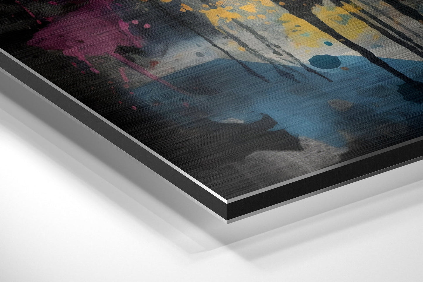 Sunglasses Splatter Blonde Brushed Aluminum Dibond Wall Art