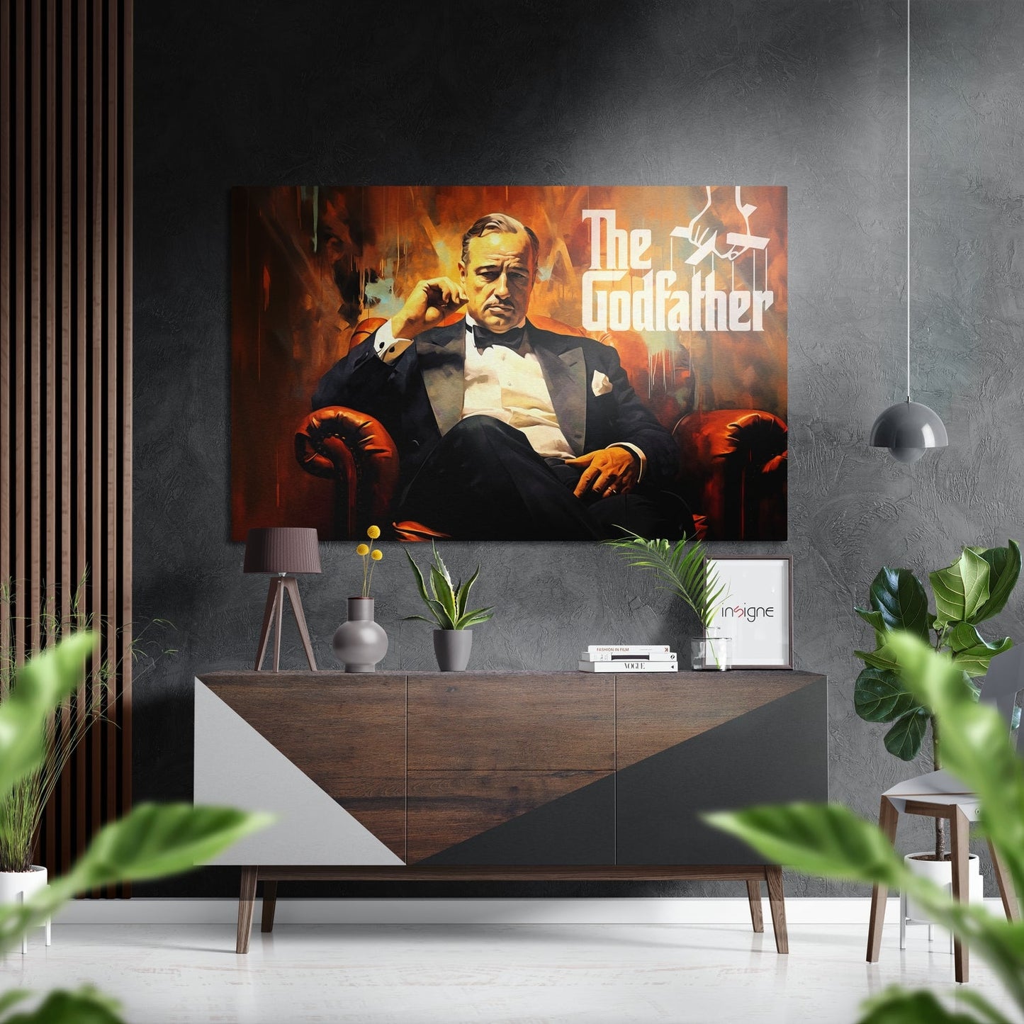 Amber Smoke Tuxedo Boss Portrait Brushed Aluminum Dibond Wall Art