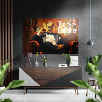 Amber Smoke Tuxedo Boss Portrait Brushed Aluminum Dibond Wall Art