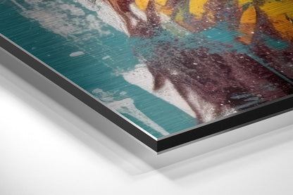 Blue Mirror Aviator Lion Graffiti Wall Brushed Aluminum Dibond Wall Art