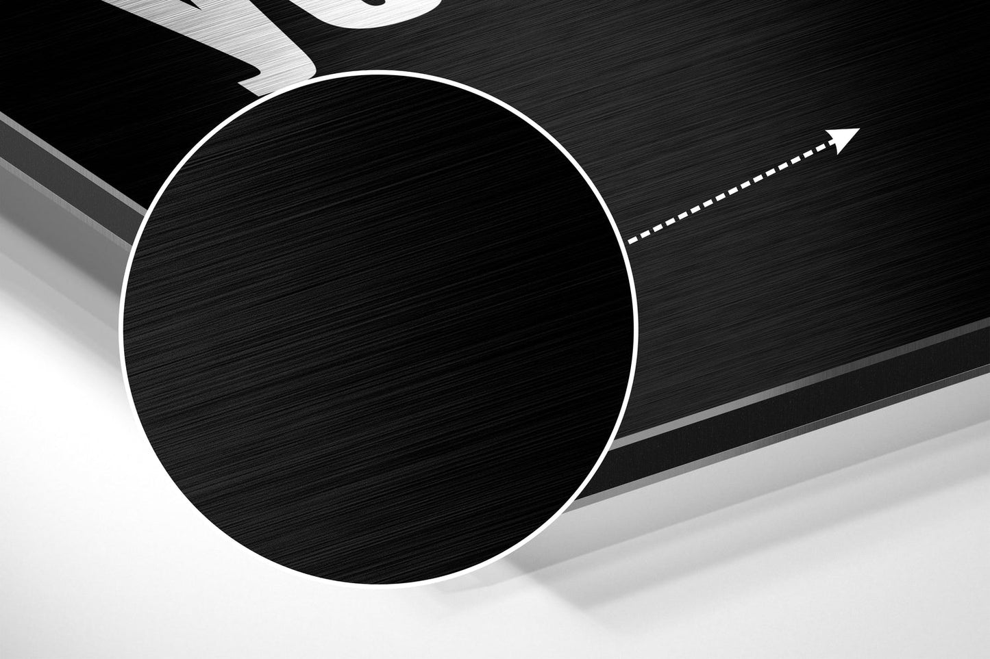 Two Rules for Success Black Quote Brushed Aluminum Dibond Wall Art