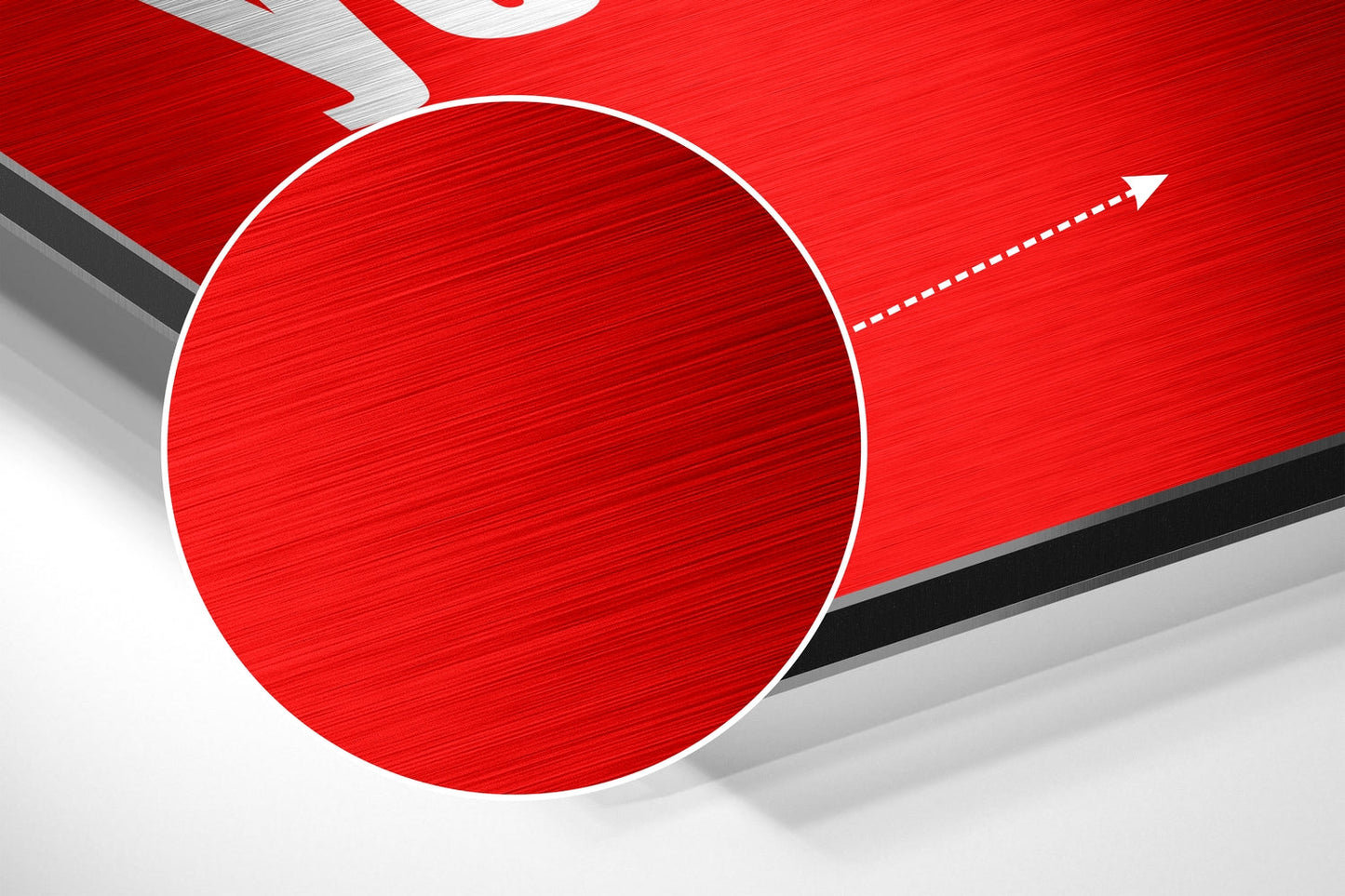 Two Rules for Success Red Quote Brushed Aluminum Dibond Wall Art