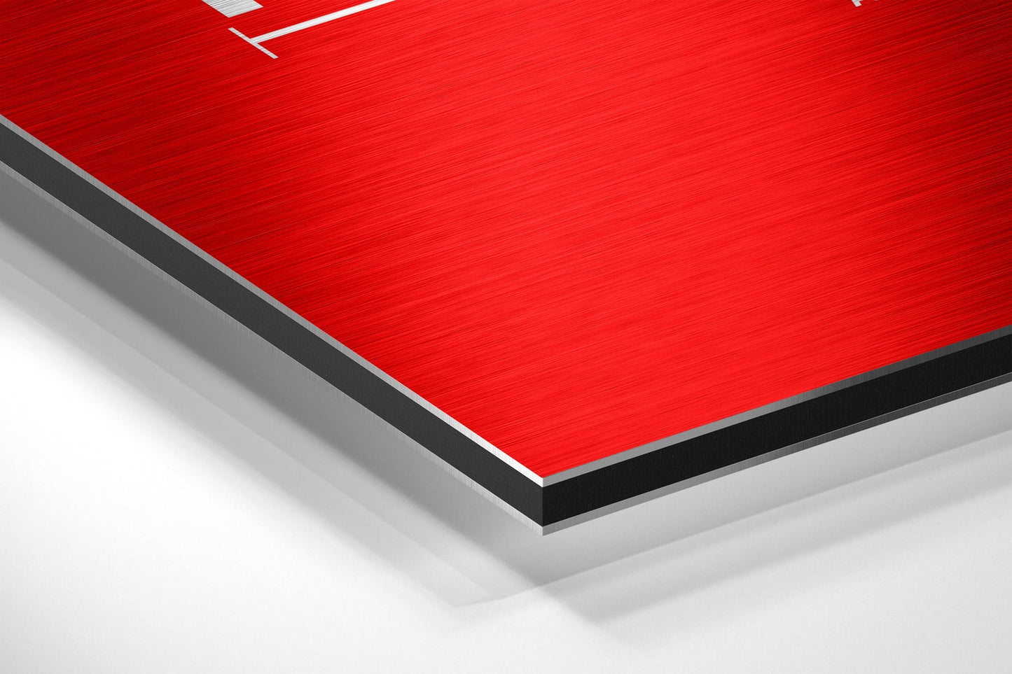 Red Laughter Scale Hahaha Typography Brushed Aluminum Dibond Wall Art