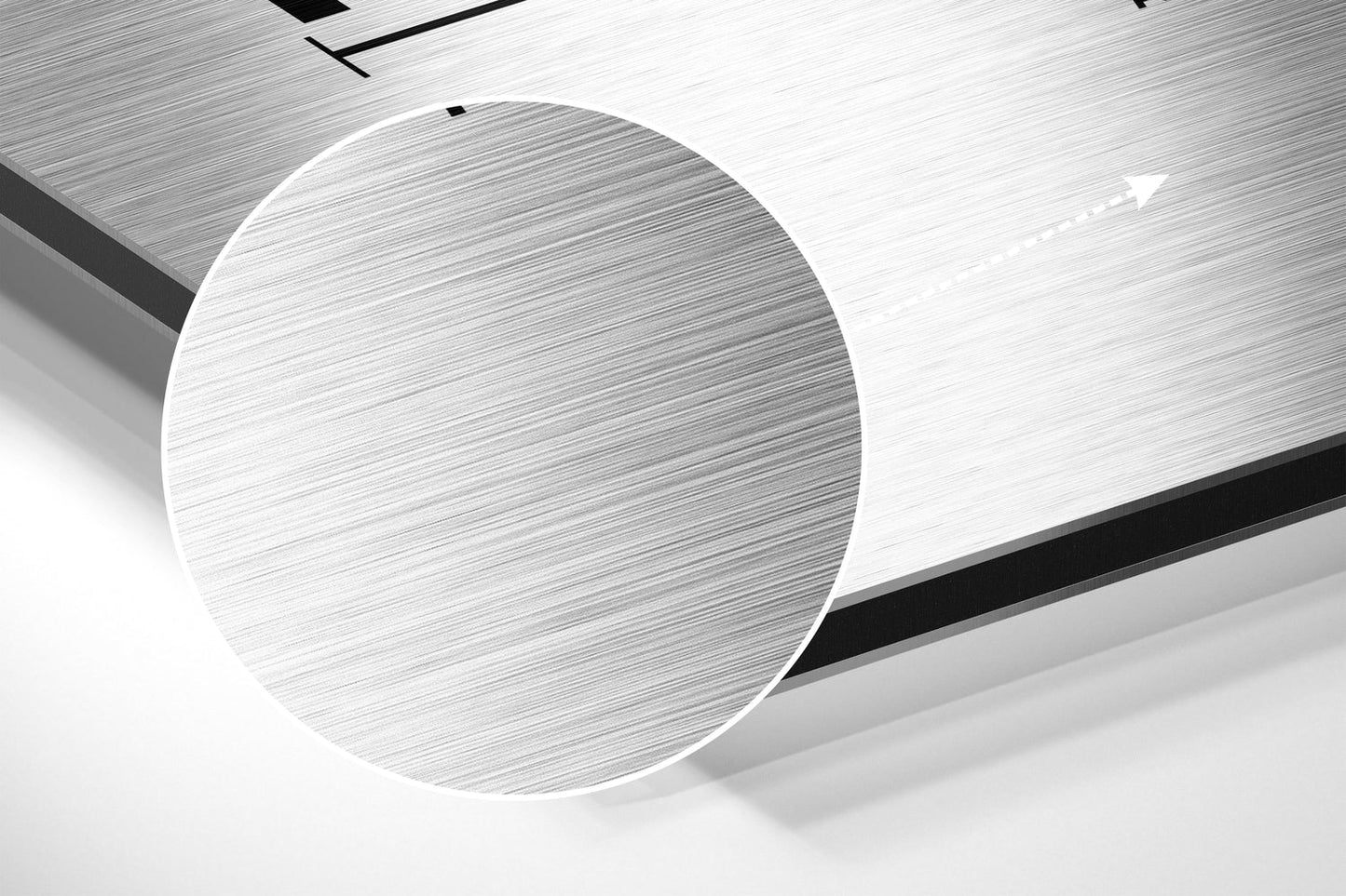 White Laughter Scale Hahaha Typography Brushed Aluminum Dibond Wall Art