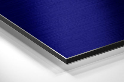 Navy Blue Gradient Keep It Simple Brushed Aluminum Dibond Wall Art