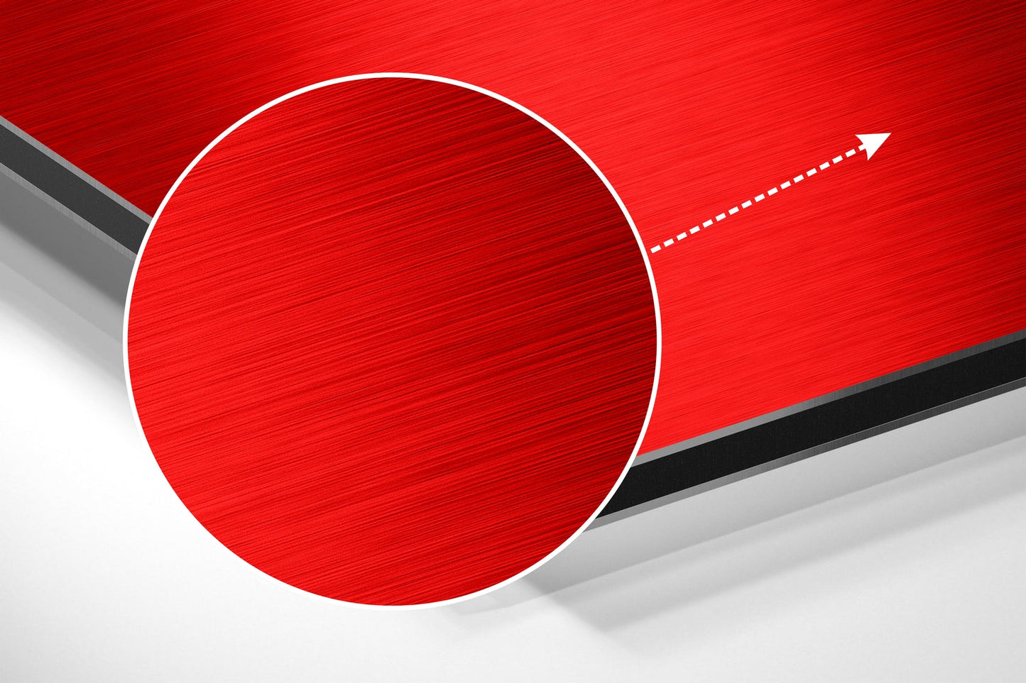Red Panel Black Text Keep It Simple Brushed Aluminum Dibond Wall Art