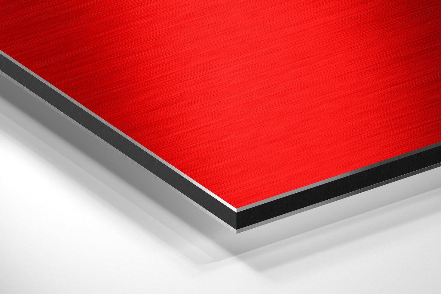 Red Panel White Text Keep It Simple Brushed Aluminum Dibond Wall Art