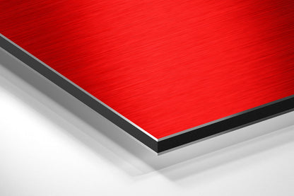 Red Panel White Text Keep It Simple Brushed Aluminum Dibond Wall Art