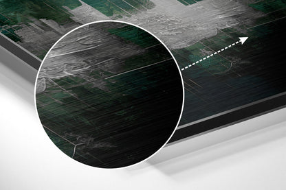 Emerald Mist City Skyline Brushed Aluminum Dibond Wall Art