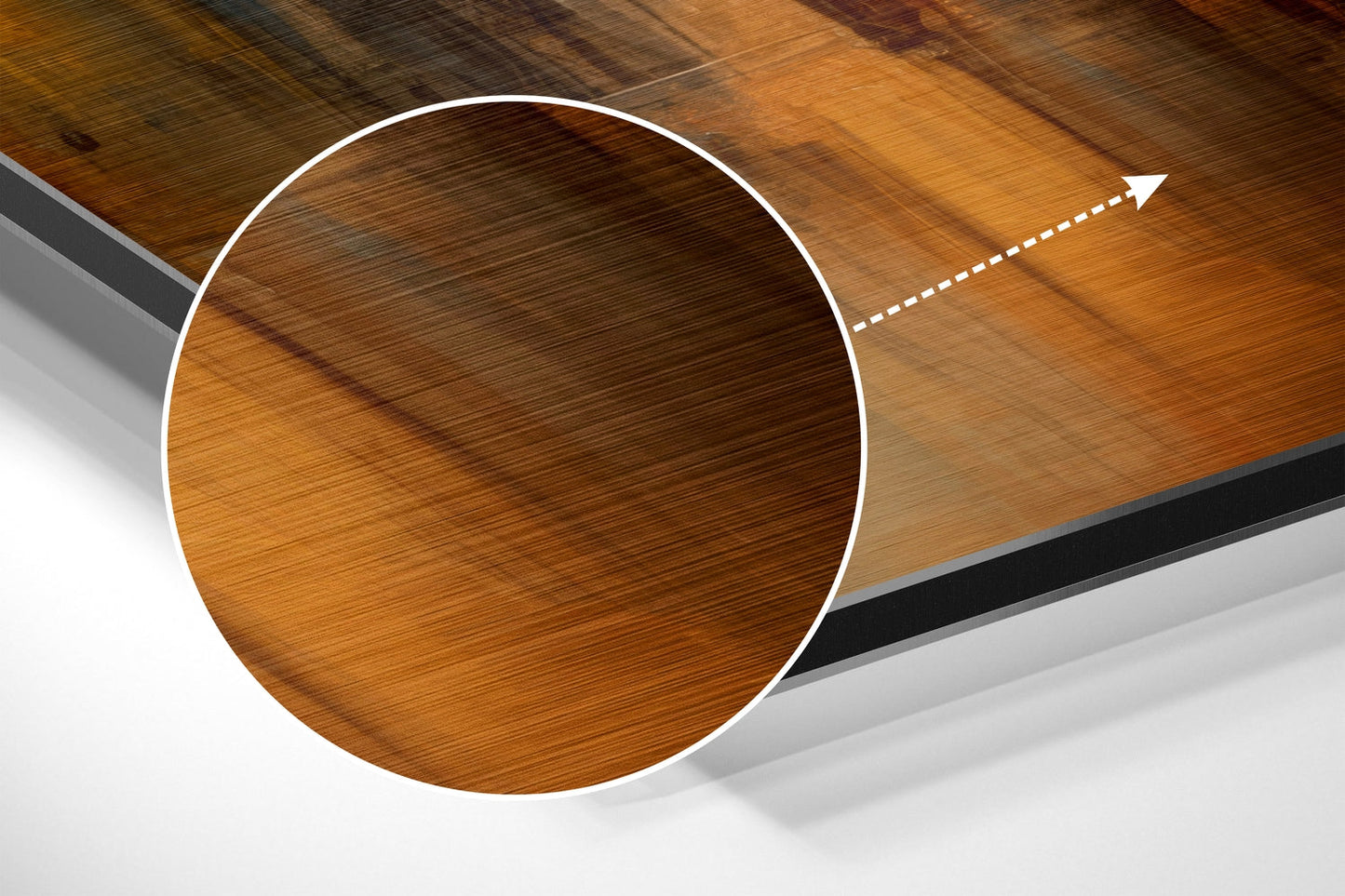 Amber Silhouette Crowd Skyline Brushed Aluminum Dibond Wall Art