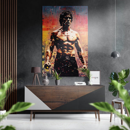 Martial Arts Master Brushed Aluminum Dibond Wall Art
