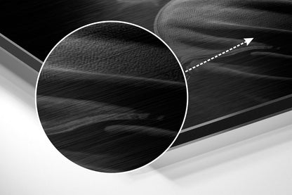 Grayscale Hooded Rapper In Mist Brushed Aluminum Dibond Wall Art