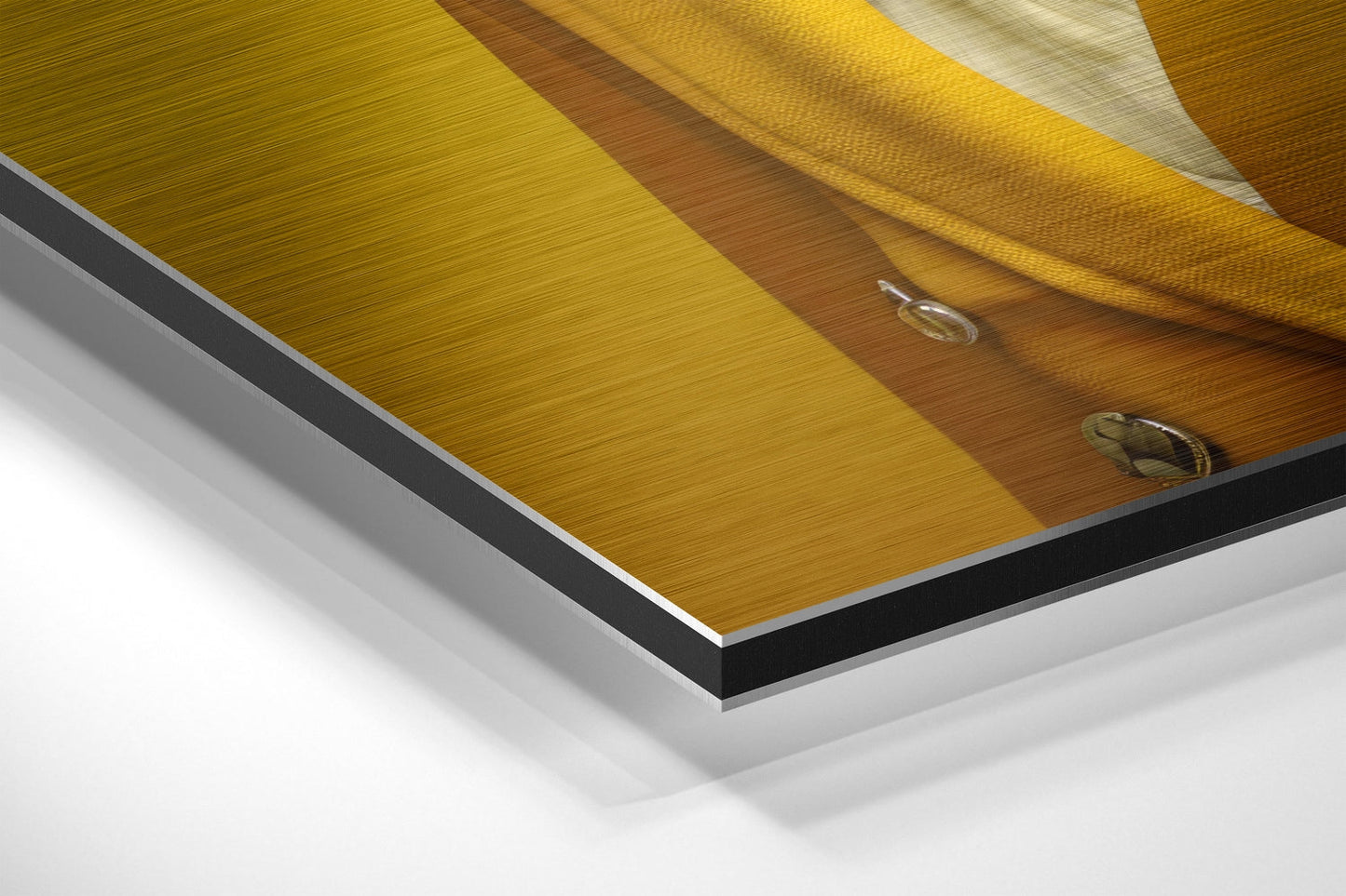 Mustard Yellow Trench Coat Goose Brushed Aluminum Dibond Wall Art