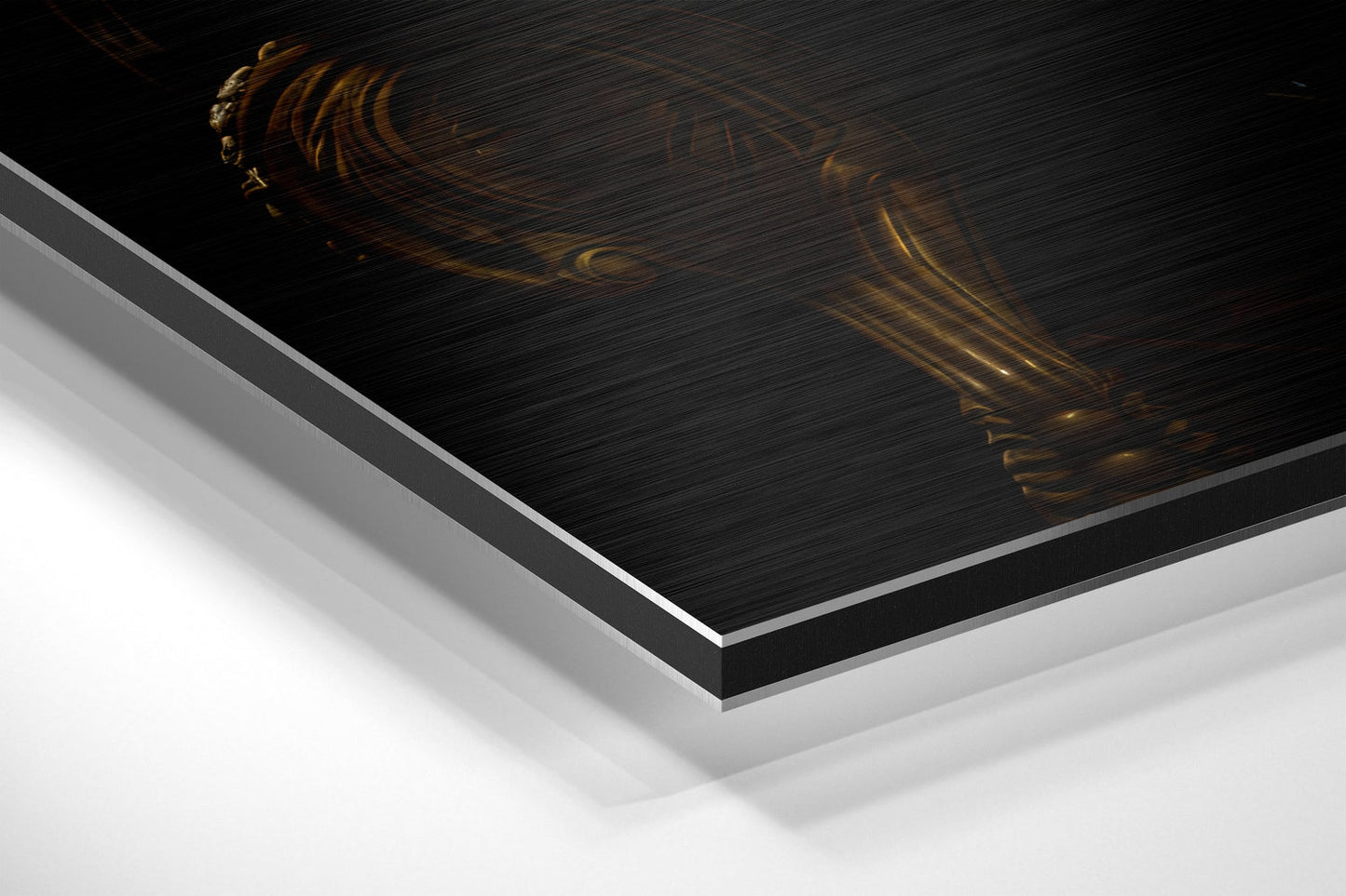 Black Tuxedo Lion With Champagne Glass Brushed Aluminum Dibond Wall Art