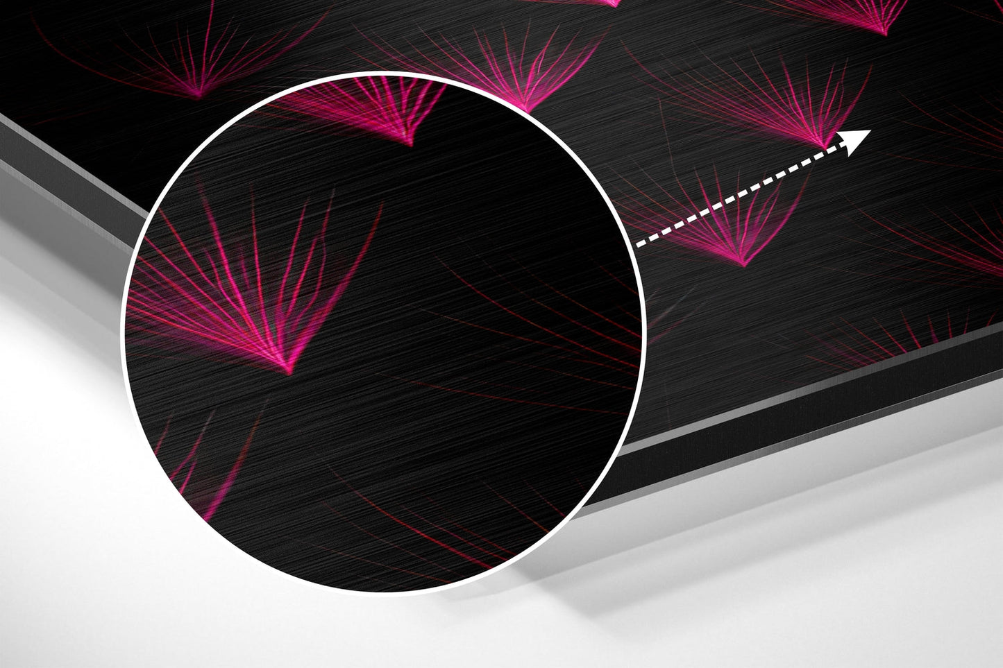 Hot Pink Layered Lotus Mandala Brushed Aluminum Dibond Wall Art